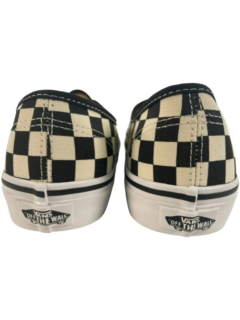 Vans Authentic Primary Check Black/White Canvas Shoes Sz Men’s 7/Women’s 8.5 NEW - Picture 6 of 11